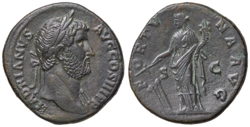 ROMANE IMPERIALI - Adriano (117-138) - Sesterzio - Busto laureato a d. /R La For...