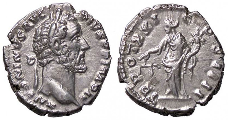 ROMANE IMPERIALI - Antonino Pio (138-161) - Denario - Testa laureata a d. /R L'E...