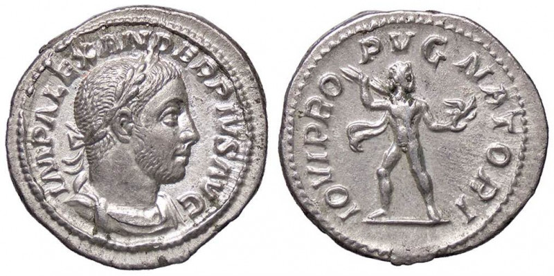 ROMANE IMPERIALI - Alessandro Severo (222-235) - Denario - Busto laureato e drap...