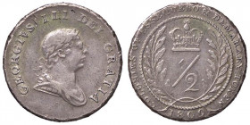 ESTERE - ESSEQUIBO & DEMERARY - Giorgio III (1760-1820) - Mezzo guilder 1809 Kr. 5 AG
BB/BB+