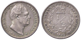 ESTERE - ESSEQUIBO & DEMERARY - Guglielmo IV (1830-1837) - Mezzo guilder 1832 Kr. 18 AG
BB-SPL