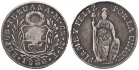 ESTERE - FILIPPINE - Isabella II (1833-1868) - 8 Reales 1836 Kr. 138 R (AG g. 25,07)Contromarca corona e "Y.II."
qBB

Contromarca corona e "Y.II." ...