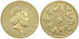 ESTERE - GRAN BRETAGNA - Elisabetta II (1952) - 100 Sterline 2021 - Gli animali della Regina (AU) Oncia - AU999
FDC

Oncia - AU999 -