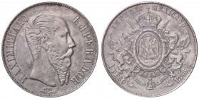 ESTERE - MESSICO - Massimiliano Imperatore (1864-1867) - Peso 1866 Mo Kr. 388.1 AG
BB+
