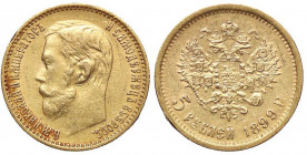ESTERE - RUSSIA - Nicola II (1894-1917) - 5 Rubli 1899 Kr. Y62 (AU g. 4,28)
qSPL