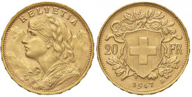 ESTERE - SVIZZERA - Confederazione - 20 Franchi 1947 Kr. 35.2 (AU g. 6,44)
FDC/qFDC