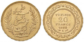 ESTERE - TUNISIA - Ali Bey (1882-1902) - 20 Franchi 1892 Kr. 227 (AU g. 6,46)
SPL-FDC