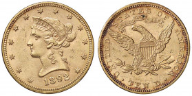 ESTERE - U.S.A. - 10 Dollari 1892 - Liberty Kr. 66.2 (AU g. 16,73) Segnetti
SPL

Segnetti