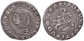 ZECCHE ITALIANE - FERRARA - Ercole I d'Este (1471-1505) - Grossone - Busto corazzato a s. /R San Giorgio a cavallo a d. trafigge il drago CNI 31/41; M...
