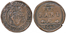 ZECCHE ITALIANE - FERRARA - Gregorio XV (1621-1623) - Mezzo bolognino 1622 - Stemma trilobato /R Scritta e data CNI 60; Munt. 62 R (CU g. 8,1)
BB+
