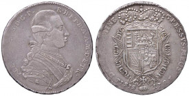 ZECCHE ITALIANE - FIRENZE - Pietro Leopoldo di Lorena (1765-1790) - Francescone 1785 Pucci 248 RRRR (AG g. 27,23)
BB