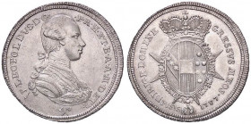 ZECCHE ITALIANE - FIRENZE - Pietro Leopoldo di Lorena (1765-1790) - Mezzo francescone 1787 Mont. 71; MIR 387/3 RR (AG g. 13,7)
SPL