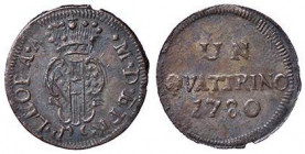 ZECCHE ITALIANE - FIRENZE - Pietro Leopoldo di Lorena (1765-1790) - Quattrino 1780 Mont. 102; MIR 395/4 R (CU g. 0,64)
FDC