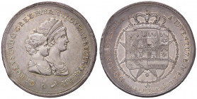 ZECCHE ITALIANE - FIRENZE - Carlo Ludovico di Borbone (1803-1807) - Dena 1803 Pag. 23/23a; Mont. 225/226 R (AG g. 39,43) Difetto di conio al bordo - D...