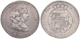 ZECCHE ITALIANE - FIRENZE - Carlo Ludovico di Borbone (1803-1807) - Mezza dena 1803 Pag. 33; Mont. 249 R (AG g. 19,52)
SPL