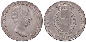 ZECCHE ITALIANE - FIRENZE - Ferdinando III di Lorena (secondo periodo, 1814-1824) - Mezzo francescone 1823 Pag. 70; Mont. 289 RR (AG g. 13,65)
SPL