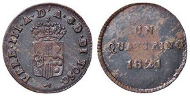 ZECCHE ITALIANE - FIRENZE - Ferdinando III di Lorena (secondo periodo, 1814-1824) - Quattrino 1821 Pag. 87; Mont. 301 NC (CU g. 1,14)
FDC