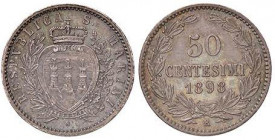 ZECCHE ITALIANE - SAN MARINO - Vecchia monetazione - 50 Centesimi 1898 Pag. 369; Mont. 6 AG Bella patina
qFDC

Bella patina