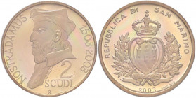 ZECCHE ITALIANE - SAN MARINO - Nuova monetazione (1972) - 2 Scudi 2003 Mont. 30 (AU g. 6,45) In confezione
FS

In confezione