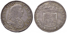 SAVOIA - Carlo Emanuele II, secondo periodo (1648-1675) - Lira 1675 Sim. 32; MIR 816 R (AG g. 6,05) Bella patina di antica raccolta
BB+

Bella pati...