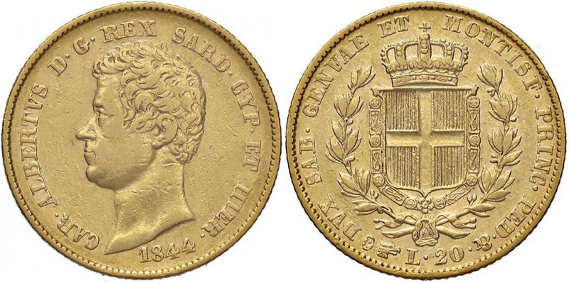 SAVOIA - Carlo Alberto (1831-1849) - 20 Lire 1844 T Pag. 199; Mont. 69 AU
qBB/B...