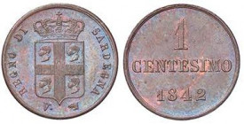 SAVOIA - Carlo Alberto (1831-1849) - Centesimo 1842 T Pag. 336; Mont. 211 RR CU
FDC