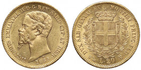 SAVOIA - Vittorio Emanuele II (1849-1861) - 20 Lire 1859 G Pag. 354; Mont. 23 AU
SPL-FDC