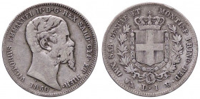 SAVOIA - Vittorio Emanuele II (1849-1861) - Lira 1850 G Pag. 401; Mont. 75 RRR AG
MB