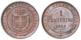 SAVOIA - Vittorio Emanuele II Re eletto (1859-1861) - Centesimo 1859 BI Pag. 447; Mont. 125 CU
FDC