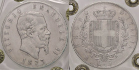 SAVOIA - Vittorio Emanuele II Re d'Italia (1861-1878) - 5 Lire 1873 R Pag. 497; Mont. 181 RRR AG Sigillata Eredi di Emilio Tevere BB-SPL
qBB

Sigil...