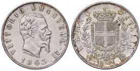 SAVOIA - Vittorio Emanuele II Re d'Italia (1861-1878) - 2 Lire 1863 N Stemma Pag. 506; Mont. 196 AG
qFDC