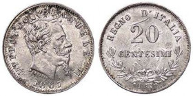 SAVOIA - Vittorio Emanuele II Re d'Italia (1861-1878) - 20 Centesimi 1867 T Valore Pag. 537; Mont. 227 R AG
FDC