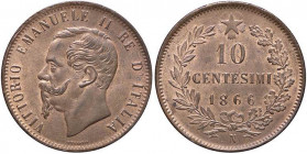 SAVOIA - Vittorio Emanuele II Re d'Italia (1861-1878) - 10 Centesimi 1866 N Pag. 542; Mont. 234 CU
FDC