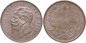 SAVOIA - Vittorio Emanuele II Re d'Italia (1861-1878) - 10 Centesimi 1867 OM Pag. 550; Mont. 242 R CU
FDC