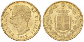 SAVOIA - Umberto I (1878-1900) - 20 Lire 1883 Pag. 579; Mont. 18 AU
qFDC