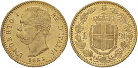 SAVOIA - Umberto I (1878-1900) - 20 Lire 1883 Pag. 579; Mont. 18 AU
qFDC
