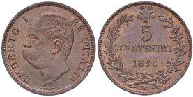 SAVOIA - Umberto I (1878-1900) - 5 Centesimi 1895 Pag. 617; Mont. 65 R CU
FDC