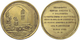 MEDAGLIE - SAVOIA - Carlo Felice (1821-1831) - Medaglia 1824 - Visita all'arsenale di Cagliari R MD Opus: Abis Ø 64
BB+