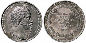 MEDAGLIE - SAVOIA - Vittorio Emanuele II Re eletto (1859-1861) - Medaglia 1860 - Annessione dell'Italia Centrale al Piemonte - Testa laureata a d. /R ...