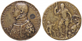 MEDAGLIE - PERSONAGGI - Giampaolo Meli-Lupi (marchese di Soragno) (1550-1571) - Medaglia - IO LVP II MAR SO FIL AETATIS ANNORVM V, busto corazzato a s...