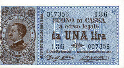 CARTAMONETA - BUONI DI CASSA - Vittorio Emanuele III (1900-1943) - Lira 21/09/1914 - Serie 41-160 Alfa 11; Lireuro 3B Dell'Ara/Righetti
FDS

Dell'A...
