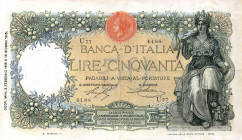 CARTAMONETA - BANCA d'ITALIA - Vittorio Emanuele III (1900-1943) - 50 Lire 03/02/1918 - Buoi Alfa 217; Lireuro 4H RR Stringher/Sacchi
qSPL

Stringh...