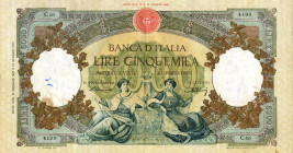 CARTAMONETA - BANCA d'ITALIA - Repubblica Italiana (monetazione in lire) (1946-2001) - 5.000 Lire - Rep. Marinare (medusa) 17/01/1947 Alfa 781; Lireur...