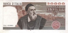 CARTAMONETA - BANCA d'ITALIA - Repubblica Italiana (monetazione in lire) (1946-2001) - 20.000 Lire - Tiziano 21/02/1975 Alfa 883sp; Lireuro 77Aa RRR S...