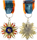 China Taiwan Aeronautical Order of Rejuvenation, 3rd Class 1927
Five-pointed star, each arm with three bifurcated rays of red, white and red enamel, ...