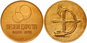 Japan Nagoya Desing Expo 1989
Bronze; 50 mm. Condition I.