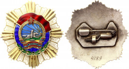 Mongolia Order of the Red Banner of Labor 1970
Barac# 37; #4189; Silver; Орден Красного Знамени. Condition II.