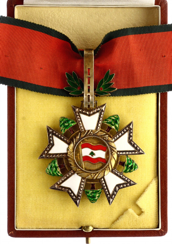 Lebanon National Order of the Cedar 2nd Type Commander 1943
Barac# 26; With ori...