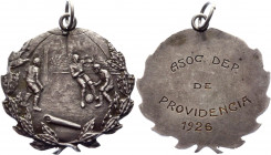 Chile Football Medal De Providencia 1923
Silver (.850); 32 x 30 mm. Condition I.