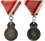 Austria - Hungary Silver Military Merit Medal "Signum Laudis" 1917 - 1918
Barac # 89; Silver 30 mm. Condition I.